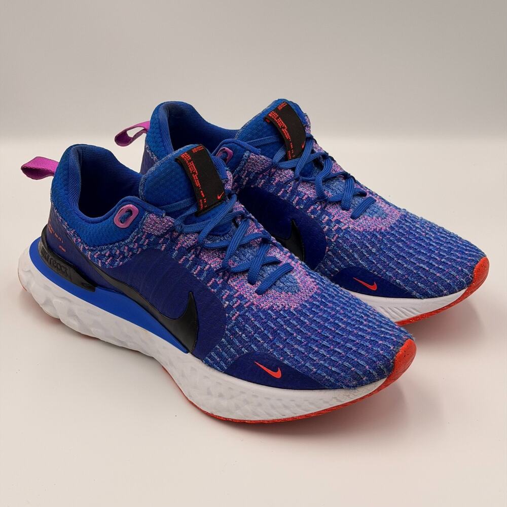 Nike React Infinity Run Flyknit 3 Womens Blue/Crimson DZ3016-400 Size US 8.5